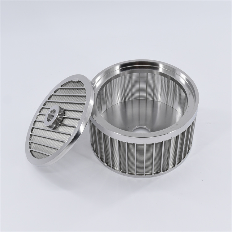 不锈钢楔形丝筛筒 反卷带盖1mm 0.2mm